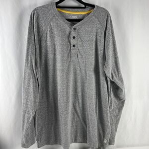 Chaps Ralph Lauren Henley Long Sleeve Grey Size XL